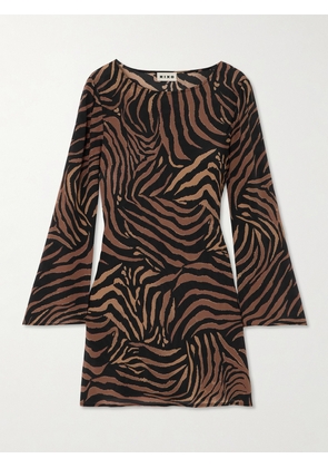 RIXO - Ridley Tiger-print Silk Crepe De Chine Mini Dress - Animal print - UK 6,UK 8,UK 10,UK 12,UK 14,UK 16,UK 18,UK 20
