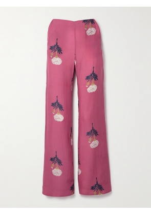 ALIX OF BOHEMIA - Charlie Floral-print Tencel™ Lyocell Flared Pants - Multi - x small,small,medium,large