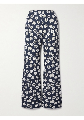 ALIX OF BOHEMIA - Charlie Floral-print Cotton Wide-leg Pants - Blue - x small,small,medium,large