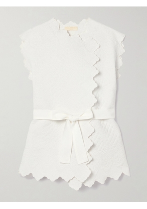Ulla Johnson - Leiro Matelassé Cotton Vest - White - x small,small,medium,large,x large