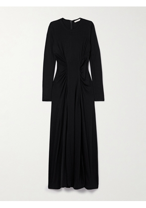 Ulla Johnson - Ceryse Ruched Lyocell-jersey Maxi Dress - Black - x small,small,medium,large,x large