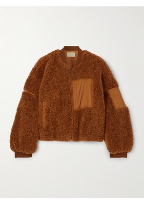 Ulla Johnson - Arlyn Shell-trimmed Fleece Jacket - Brown - x small,small,medium,large,x large
