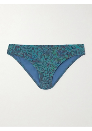 Ulla Johnson - Dani Printed Bikini Briefs - Blue - x small,small,medium,large,x large