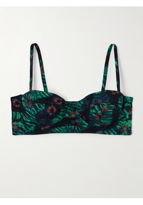 Ulla Johnson - Zahara Printed Underwired Bikini Top - Green - x small,small,medium,large,x large