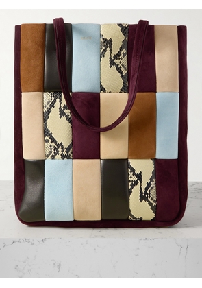 KHAITE - Zoe Patchwork Suede And Leather Tote - Multi - One size