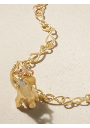 OLE LYNGGAARD COPENHAGEN - Elephant Large 18-karat Gold Diamond Necklace - One size