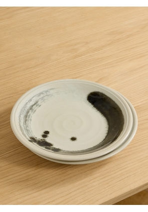 L'Objet - Sumi Set Of Two Porcelain Dinner Plates - Neutrals - One size