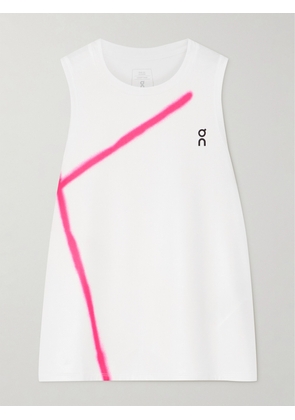 ON - Court Printed Stretch Recycled Tank - White - x small,small,medium,large,x large,xx large