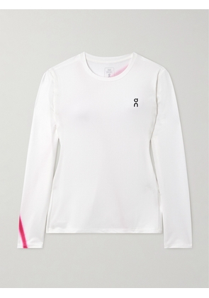 ON - Court Printed Stretch Recycled T-shirt - White - x small,small,medium,large,x large,xx large