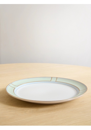 GINORI 1735 - Gold-plated Porcelain Plate - Green - One size