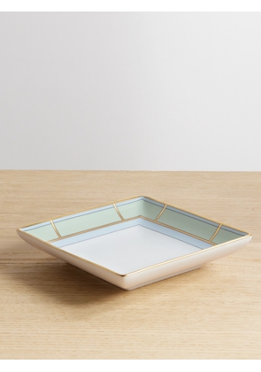 GINORI 1735 - Gold-plated Porcelain Tray - Green - One size