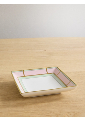 GINORI 1735 - Gold-plated Porcelain Tray - Pink - One size