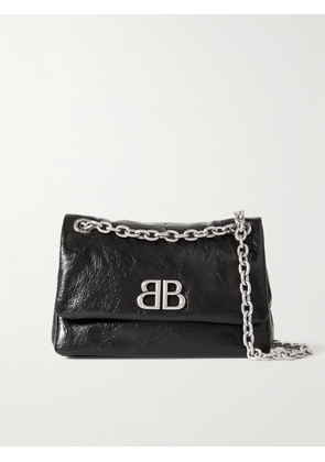 Balenciaga - Monaco Mini Textured-leather Shoulder Bag - Black - One size
