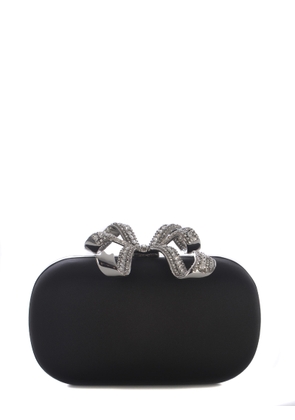 Clutch Bag Self-Portrait Bow Made Of Satin