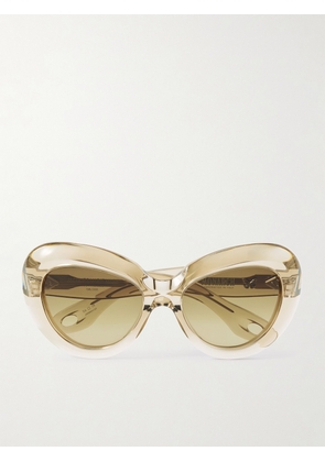 Jacques Marie Mage - Monarch Butterfly-frame Acetate Sunglasses - Cream - One size