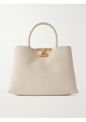 Tod's - Manici Textured-leather Tote Bag - Off-white - One size