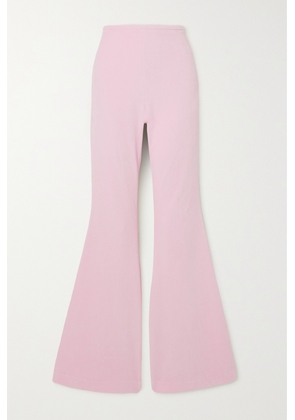 Alexander Wang - Stretch-cotton Velour Flared Pants - Pink - x small,small,medium,large