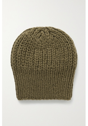 The Row - Ayfer Ribbed Cashmere Beanie - Green - XS/S,M/L
