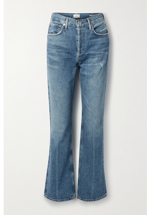 Citizens of Humanity - Distressed High-rise Bootcut Jeans - Blue - 24,25,26,27,28,29,30,31,32
