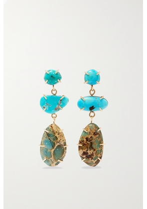Melissa Joy Manning - 14-karat Recycled Gold, Variscite And Turquoise Earrings - One size