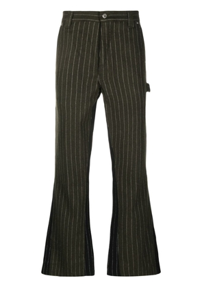 GALLERY DEPT. pinstripe mid-rise flared trousers - Green