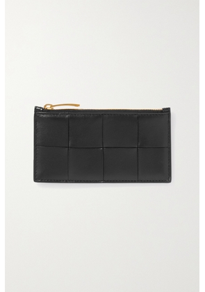 Bottega Veneta - Cassette Intrecciato Leather Cardholder - Black - One size