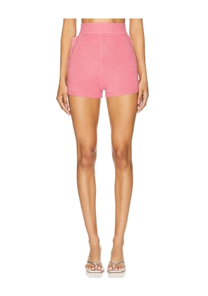 Zemeta Mai Knit Shorts in Pink. Size M, S.