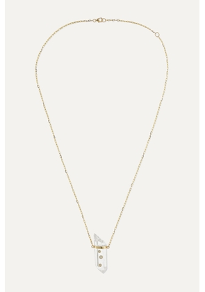HARRIS ZHU - 14-karat Gold, Crystal Quartz And Diamond Necklace - One size