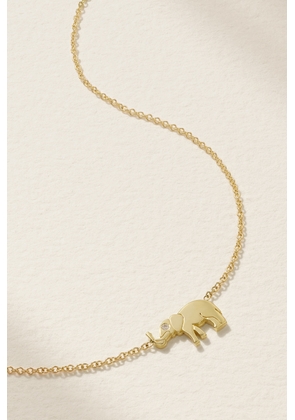 Jennifer Meyer - Mini Elephant 18-karat Gold Diamond Necklace - One size