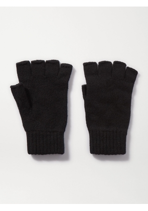 Johnstons of Elgin - + Net Sustain Cashmere Fingerless Gloves - Black - One size