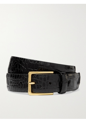 Anderson's - Croc-effect Leather Belt - Black - 65,70,75,80,85,90