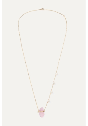 HARRIS ZHU - 14-karat Gold, Quartz And Pearl Necklace - One size