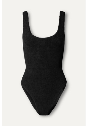 Hunza G - + Net Sustain Seersucker Swimsuit - Black - One size