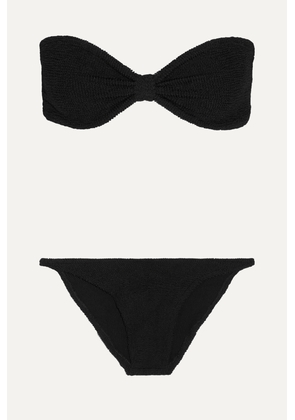 Hunza G - + Net Sustain Jean Seersucker Bandeau Bikini - Black - One size