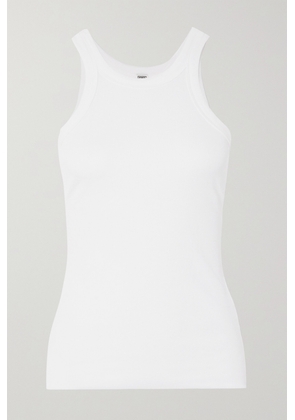 TOTEME - + Net Sustain Curved Ribbed Stretch Organic Cotton-jersey Tank - White - x small,small,medium,large,x large