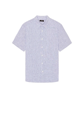 Theory Irving Short Sleeve Shirt in Blue. Size M, S, XL/1X.