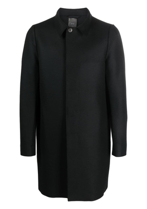 SAPIO single-breasted cotton-wool coat - Black