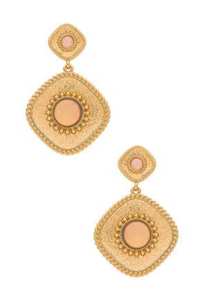 8 Other Reasons Serving Earrings in Metallic Gold.