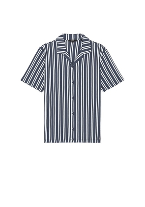Vince Jacquard Rope Stripe Shirt in Blue. Size M, S.