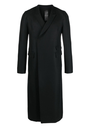 SAPIO notched-lapels wool coat - Black