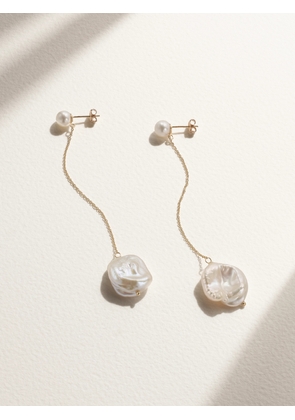 Mateo - Duality 14-karat Gold Pearl Earrings - One size