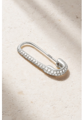 Anita Ko - Safety Pin 18-karat White Gold Diamond Single Earring - One size