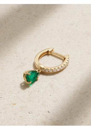 Anita Ko - 18-karat Gold, Emerald And Diamond Single Hoop Earring - Green - One size