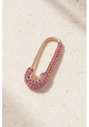 Anita Ko - Safety Pin 18-karat Rose Gold Sapphire Earring - One size