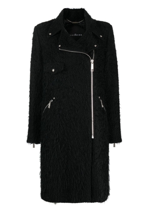 John Richmond Valandin frayed-detail coat - Black