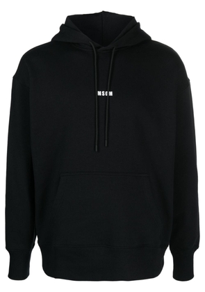 MSGM logo-print drawstring hoodie - Black