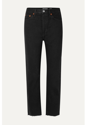 RE/DONE - 70s High Rise Stove Pipe Straight-leg Jeans - Black - 23,24,25,26,27,28,29,30,31,32