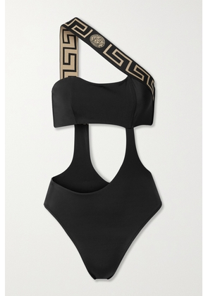 Versace - One-shoulder Cutout Swimsuit - Black - 1,2,3,4,5