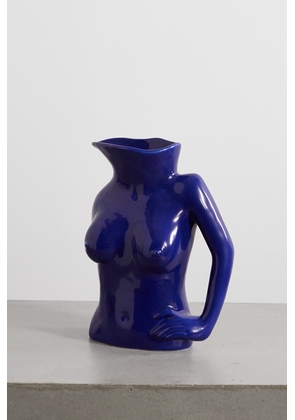 Anissa Kermiche - Jugs Jug Ceramic Vase - Blue - One size
