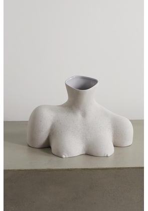 Anissa Kermiche - Breast Friend Speckled Ceramic Vase - White - One size